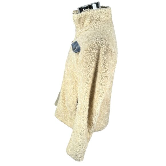 Pendleton Sherpa Fleece Jacket Women’s Medium Ivory Cream Oatmeal Zip Deep Pile - Picture 4 of 10